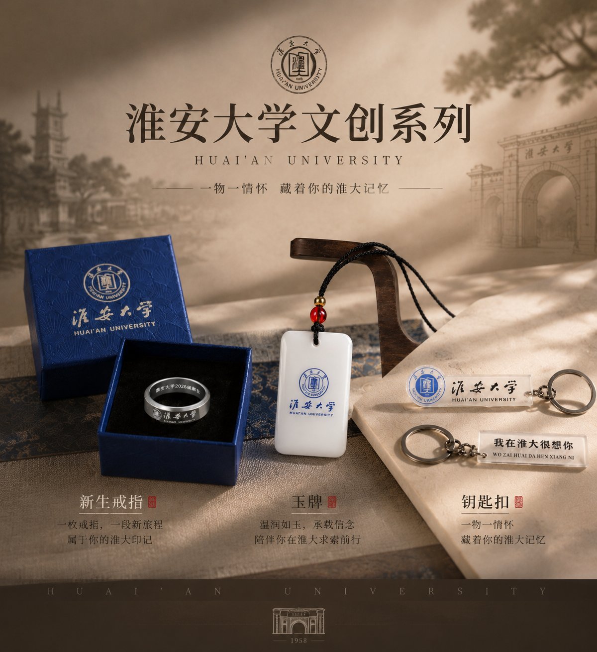 淮安大学文创产品全览